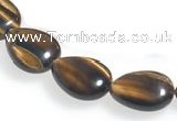 CTE27 12*16mm flat teardrop yellow tiger eye beads Wholesale