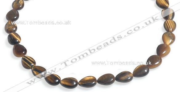 CTE27 12*16mm flat teardrop yellow tiger eye beads Wholesale