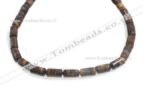 CTE28 16 inches 8*15mm column yellow tiger eye beads Wholesale