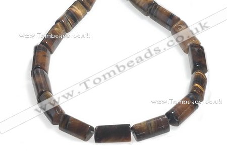 CTE29 10*20mm triangle column yellow tiger eye beads Wholesale