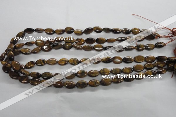 CTE301 15.5 inches 8*12mm oval yellow tiger eye gemstone beads