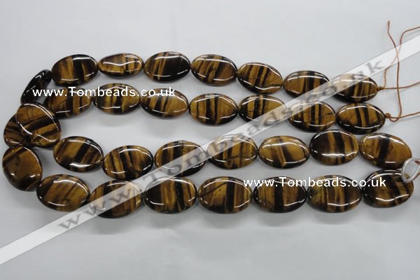 CTE303 15.5 inches 18*25mm oval yellow tiger eye gemstone beads