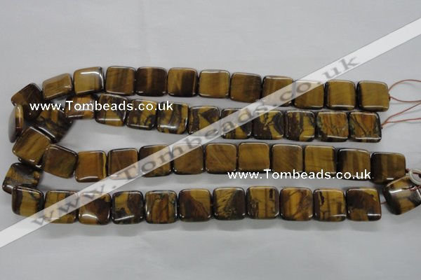 CTE309 15.5 inches 16*16mm square yellow tiger eye gemstone beads