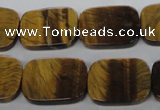 CTE310 15.5 inches 15*20mm rectangle yellow tiger eye gemstone beads