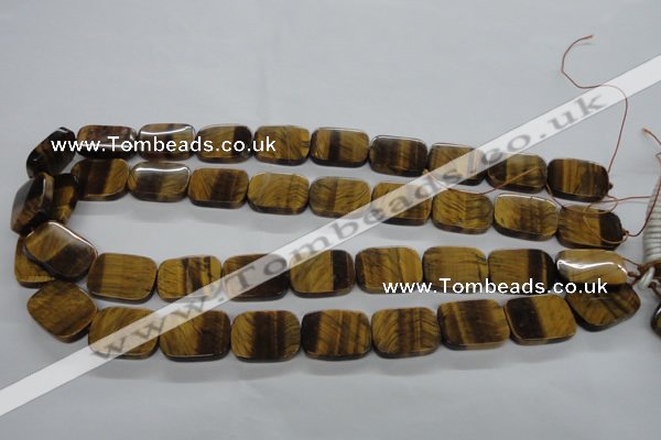 CTE310 15.5 inches 15*20mm rectangle yellow tiger eye gemstone beads