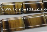 CTE312 15.5 inches 18*25mm flat tube yellow tiger eye gemstone beads