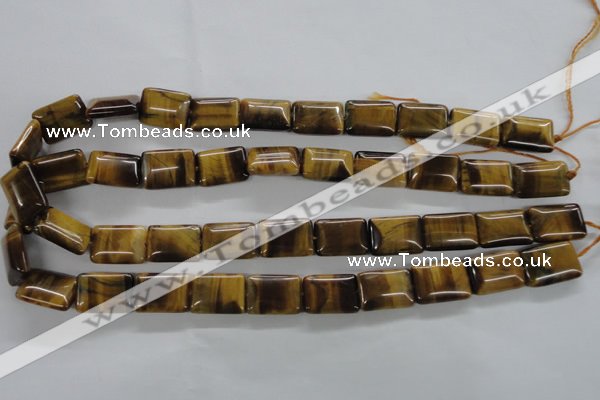 CTE314 15.5 inches 12*18mm rectangle yellow tiger eye gemstone beads