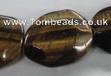 CTE324 15.5 inches 25*35mm freeform yellow tiger eye gemstone beads