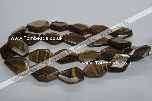 CTE325 15.5 inches 24*30mm freeform yellow tiger eye gemstone beads