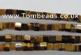 CTE326 15.5 inches 4*4mm cube yellow tiger eye gemstone beads