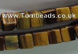 CTE327 15.5 inches 10*10mm cube yellow tiger eye gemstone beads