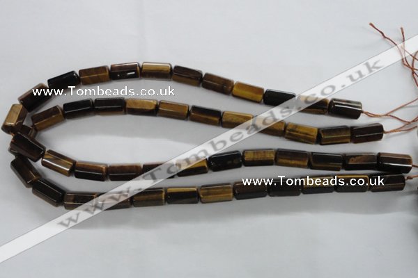 CTE330 15.5 inches 8*16mm faceted column yellow tiger eye gemstone beads
