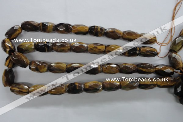 CTE334 15.5 inches 13*20mm faceted drum yellow tiger eye gemstone beads