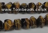 CTE336 15.5 inches 8*12mm faceted nuggets yellow tiger eye gemstone beads