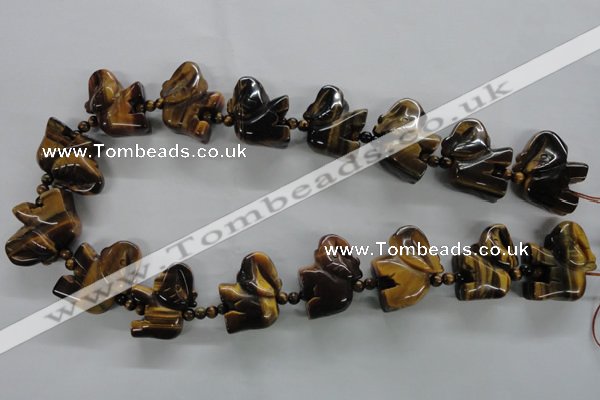 CTE339 15.5 inches 20*25mm animal yellow tiger eye gemstone beads