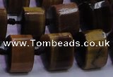 CTE340 11*15*15mm faceted triangle yellow tiger eye beads