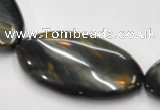 CTE41 15.5 inches 20*40mm oval blue tiger eye beads wholesale