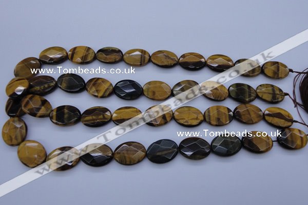 CTE431 15.5 inches 15*20mm faceted oval yellow tiger eye beads