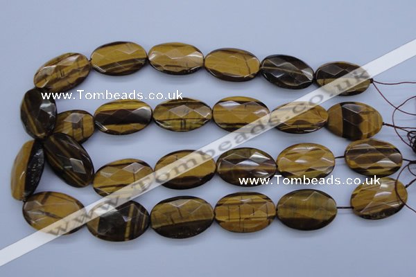 CTE432 15.5 inches 20*30mm faceted oval yellow tiger eye beads