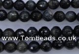 CTE442 15.5 inches 8mm faceted round blue tiger eye beads