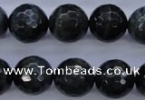 CTE446 15.5 inches 16mm faceted round blue tiger eye beads