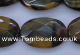 CTE450 15.5 inches 20*30mm faceted oval blue tiger eye beads