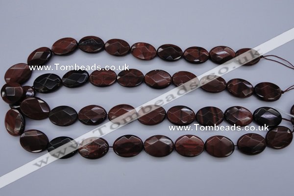 CTE462 15.5 inches 15*20mm faceted oval red tiger eye beads