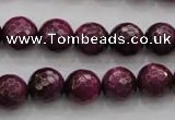 CTE474 15.5 inches 12mm faceted round red tiger eye beads wholesale