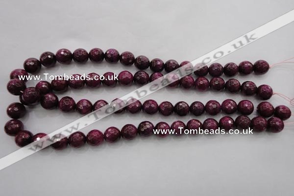 CTE474 15.5 inches 12mm faceted round red tiger eye beads wholesale