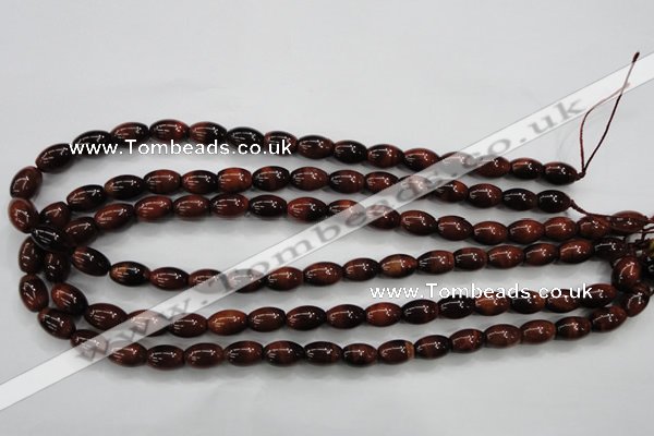 CTE51 15.5 inches 8*12mm rice red tiger eye gemstone beads