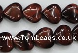 CTE52 15.5 inches 14*14mm heart red tiger eye gemstone beads