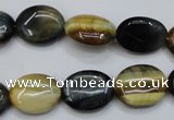 CTE570 15.5 inches 13*17mm oval golden & blue tiger eye beads