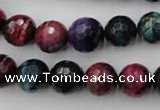 CTE583 15.5 inches 10mm faceted round colorful tiger eye beads