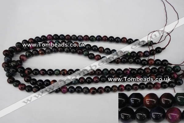 CTE592 15.5 inches 8mm round colorful tiger eye beads wholesale