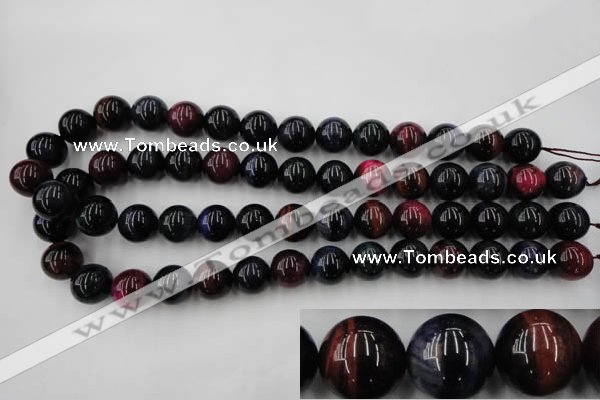 CTE595 15.5 inches 14mm round colorful tiger eye beads wholesale