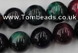 CTE596 15.5 inches 16mm round colorful tiger eye beads wholesale