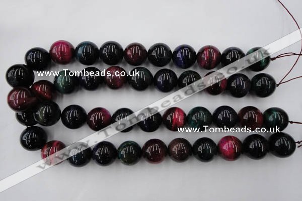 CTE597 15.5 inches 18mm round colorful tiger eye beads wholesale
