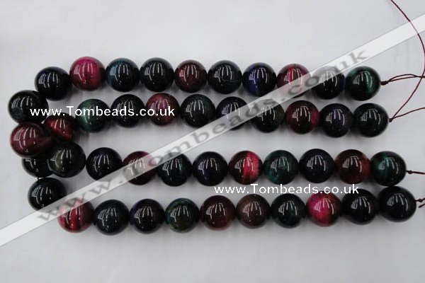 CTE598 15.5 inches 20mm round colorful tiger eye beads wholesale