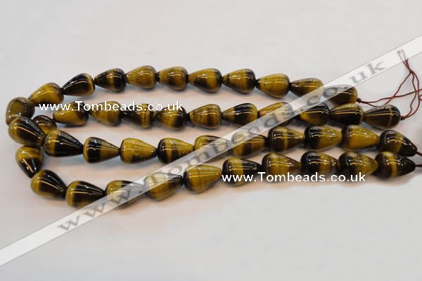 CTE609 15.5 inches 13*18mm teardrop yellow tiger eye beads wholesale