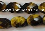 CTE625 15.5 inches 15*20mm faceted rice yellow tiger eye beads wholesale