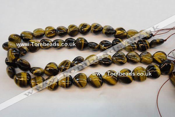 CTE630 15.5 inches 16*16mm heart yellow tiger eye beads wholesale