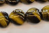 CTE632 15.5 inches 20*20mm heart yellow tiger eye beads wholesale