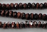 CTE65 15.5 inches 5*8mm faceted rondelle red tiger eye gemstone beads