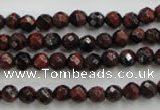 CTE701 15.5 inches 6mm faceted round red tiger eye beads