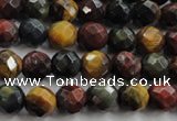 CTE712 15.5 inches 8mm faceted round mixed color tiger eye beads