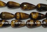 CTE761 15.5 inches 10*20mm faceted teardrop yellow tiger eye beads