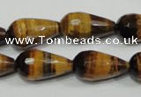 CTE762 15.5 inches 12*22mm faceted teardrop yellow tiger eye beads