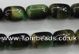 CTE80 15.5 inches 11*15mm drum green tiger eye gemstone beads