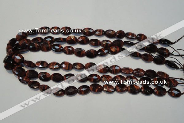 CTE871 15.5 inches 8*10mm faceted oval red tiger eye beads