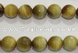 CTE903 15.5 inches 10mm faceted round golden tiger eye beads